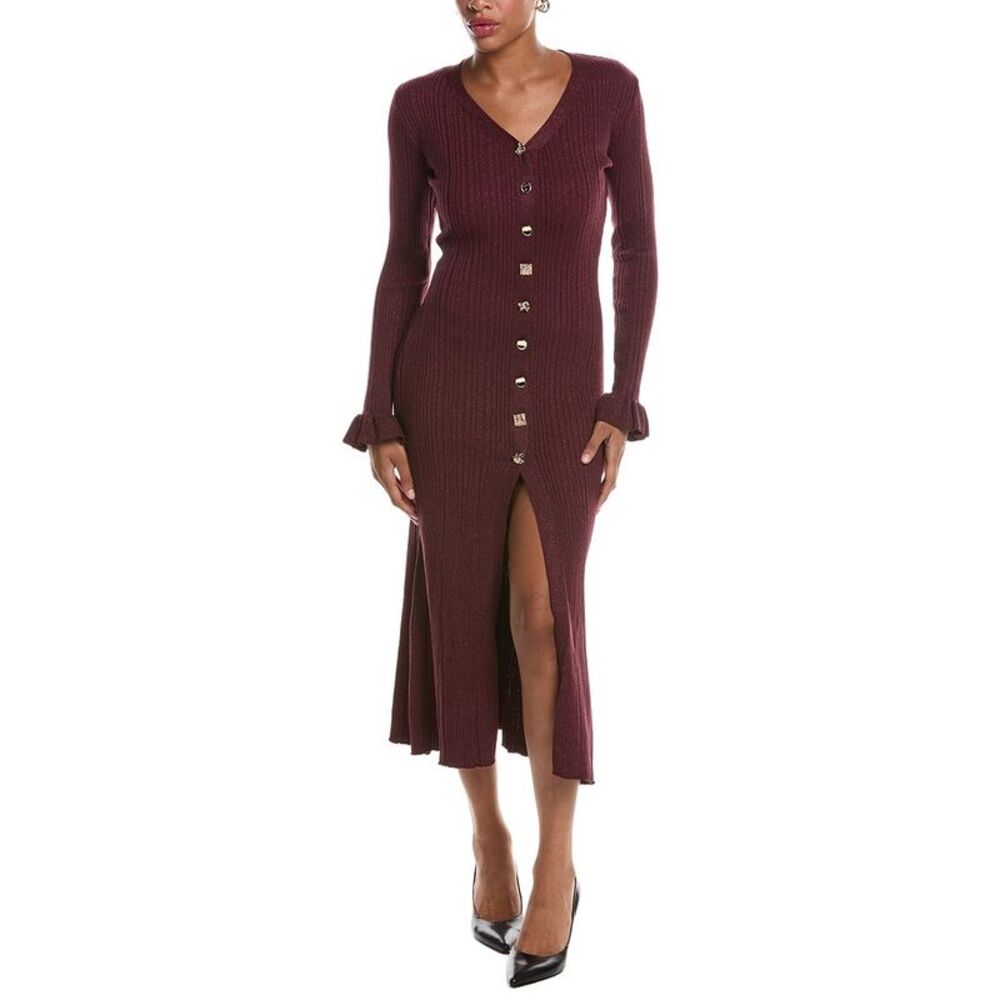 Estellina Womens  Knit Midi Dress, Red